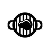 De vector van het grillpictogram op witte achtergrond, Grillteken, voedselsymbolen wordt geïsoleerd dat vector illustratie De vector van het grillpictogram op witte achtergrond, Grillteken, voedselsymbolen wordt geïsoleerd dat vector illustratie