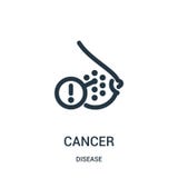 de vector van het kankerpictogram van ziekteinzameling De dunne van het het overzichtspictogram van lijnkanker vectorillustratie stock illustratie de vector van het kankerpictogram van ziekteinzameling De dunne van het het overzichtspictogram van lijnkanker vectorillustratie stock illustratie