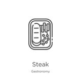 de vector van het lapje vleespictogram van gastronomieinzameling De dunne van het het overzichtspictogram van het lijnlapje vlees vector illustratie de vector van het lapje vleespictogram van gastronomieinzameling De dunne van het het overzichtspictogram van het lijnlapje vlees vector illustratie