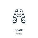 de vector van het sjaalpictogram van de winterinzameling De dunne van het het overzichtspictogram van de lijnsjaal vectorillustra vector illustratie de vector van het sjaalpictogram van de winterinzameling De dunne van het het overzichtspictogram van de lijnsjaal vectorillustra vector illustratie