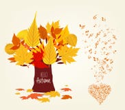 De vectorillustratie van de Herfst verlaat Ontwerp en de musical is mijn ziel vector illustratie De vectorillustratie van de Herfst verlaat Ontwerp en de musical is mijn ziel vector illustratie