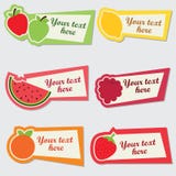 De vectorreeks van de fruitsticker Royalty-vrije Stock Foto De vectorreeks van de fruitsticker Royalty-vrije Stock Foto