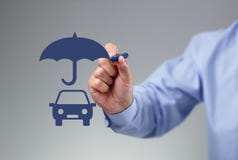 De Verzekering van de auto stock afbeelding De Verzekering van de auto stock afbeelding