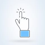 De vinger klikt pictogramvector van de de wijzerillustratie van de muishand het symboolontwerp royalty-vrije illustratie De vinger klikt pictogramvector van de de wijzerillustratie van de muishand het symboolontwerp royalty-vrije illustratie