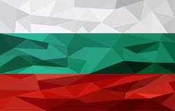 De vlag lowpoly art. van Bulgarije vector illustratie De vlag lowpoly art. van Bulgarije vector illustratie