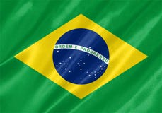 De Vlag van Brazilië stock illustratie De Vlag van Brazilië stock illustratie