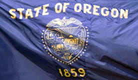 De Vlag van de Staat van Oregon royalty-vrije stock foto De Vlag van de Staat van Oregon royalty-vrije stock foto