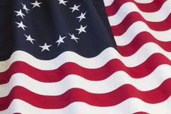 De vlag van Verenigde Staten met dertien sterren stock foto De vlag van Verenigde Staten met dertien sterren stock foto