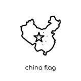 De vlagpictogram van China vector illustratie De vlagpictogram van China vector illustratie