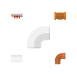 De vlakke Reeks van de Pictogrampijpleiding Ijzer, Radiator, Buisleidingen en Andere Vectorvoorwerpen Omvat ook Ijzer, Radiator, stock illustratie De vlakke Reeks van de Pictogrampijpleiding Ijzer, Radiator, Buisleidingen en Andere Vectorvoorwerpen Omvat ook Ijzer, Radiator, stock illustratie