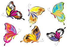 De Vlinders van het embleem vector illustratie De Vlinders van het embleem vector illustratie