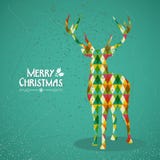 De vrolijke vorm van het Kerstmis kleurrijke rendier. royalty-vrije illustratie De vrolijke vorm van het Kerstmis kleurrijke rendier. royalty-vrije illustratie