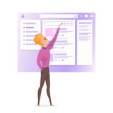 De websiteinterface Wireframe verbetert Karakter royalty-vrije illustratie De websiteinterface Wireframe verbetert Karakter royalty-vrije illustratie