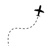 De weg van de vliegtuiglijn stock illustratie De weg van de vliegtuiglijn stock illustratie