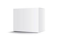 De witte vector van de pakketdoos, pakketontwerp, 3d doos, productontwerp, realistische verpakking voor kosmetisch of medisch stock illustratie De witte vector van de pakketdoos, pakketontwerp, 3d doos, productontwerp, realistische verpakking voor kosmetisch of medisch stock illustratie
