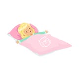 De zoete slaap van het blondemeisje op haar het karakter vectorillustratie van het bedbeeldverhaal royalty-vrije illustratie De zoete slaap van het blondemeisje op haar het karakter vectorillustratie van het bedbeeldverhaal royalty-vrije illustratie