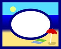 De zomer photoframe stock illustratie De zomer photoframe stock illustratie