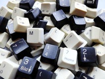De zwart-witte sleutels van het computertoetsenbord, meestal numeriek met ml-Machine het leren knopen bij de voorzijde Concept on royalty-vrije stock foto De zwart-witte sleutels van het computertoetsenbord, meestal numeriek met ml-Machine het leren knopen bij de voorzijde Concept on royalty-vrije stock foto