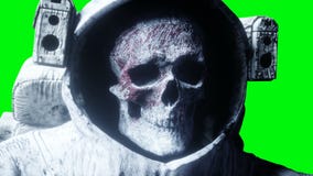 Dead Zombie Astronaut On Moon. Cadaver. Realistic 4k Animation. Stock Video - Video of fantasy ...