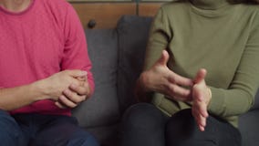 Deaf people hands communicating with sign language