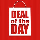 Deal Of The Day Poster With Bag Royalty Free Stock Photos
