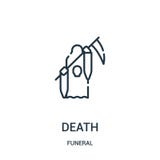 death icon vector from funeral collection. Thin line death outline icon vector illustration. Linear symbol for use on web and stock illustration death icon vector from funeral collection. Thin line death outline icon vector illustration. Linear symbol for use on web and stock illustration