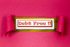Debt free money finance business credit financial mortgage payment success