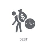 Debt icon. Trendy Debt logo concept on white background from Bus royalty free illustration Debt icon. Trendy Debt logo concept on white background from Bus royalty free illustration