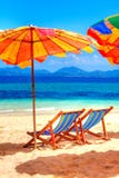 Deck Chairs At The Beach Stock Photos Deck Chairs At The Beach Stock Photos