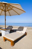 Deck Chairs On The Beach Royalty Free Stock Images Deck Chairs On The Beach Royalty Free Stock Images