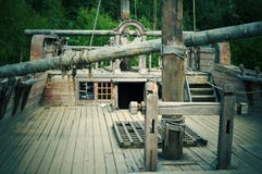 Deck of the old wooden ship stock images Deck of the old wooden ship stock images