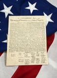 Declaration of Independence on American Flag, Vertical royalty free stock image Declaration of Independence on American Flag, Vertical royalty free stock image