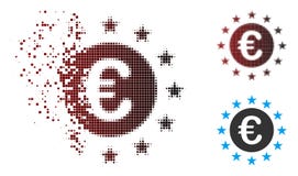 Decomposed Pixel Halftone Euro Union Stars Icon stock illustration Decomposed Pixel Halftone Euro Union Stars Icon stock illustration