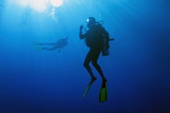 Decompressing After Dive Royalty Free Stock Image