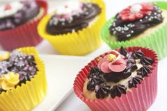 Decorated Cupcakes Stock Photo