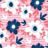 Decoratieve bloem en strepen in de zomerkleuren royalty-vrije illustratie Decoratieve bloem en strepen in de zomerkleuren royalty-vrije illustratie