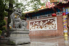 Decoration and interior design chinese style of Tiantan temple for people travel visit at Shantou or Swatow in Chaozhou, China stock photos Decoration and interior design chinese style of Tiantan temple for people travel visit at Shantou or Swatow in Chaozhou, China stock photos