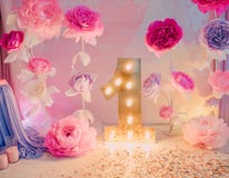 Decorations Birthday Flowers Stock Images