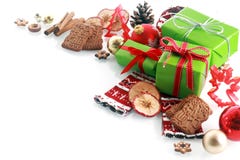 Decorative Christmas corner decoration royalty free stock photos Decorative Christmas corner decoration royalty free stock photos