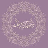 Spring campanula flower round frame pink background vector illustration Spring campanula flower round frame pink background vector illustration