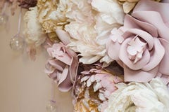 Decorative flowers on the wall. area a selfie stock photos Decorative flowers on the wall. area a selfie stock photos