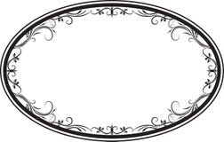 Decorative oval floral frame with leaves for your design. Royalty Free Stock Photography Decorative oval floral frame with leaves for your design. Royalty Free Stock Photography