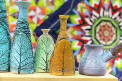 Decorative Vases With A Picture Of A Tree Jugs With The Imprint