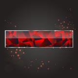 Decorative vector colorful long crystal button. Horizontal banner for game or web design. Stock Photography Decorative vector colorful long crystal button. Horizontal banner for game or web design. Stock Photography