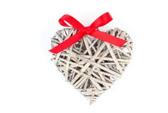 Decorazione a forma di cuore fatta di legno Fotografia Stock Decorazione a forma di cuore fatta di legno Fotografia Stock