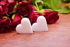 Decoração para o dia de matrizes wedding e o dia de Valentim imagem de stock Decoração para o dia de matrizes wedding e o dia de Valentim imagem de stock