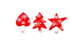 Decorações vermelhas, brilhantes do Natal foto de stock Decorações vermelhas, brilhantes do Natal foto de stock