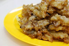 Deep Fried Abalone Mushrooms Stock Images