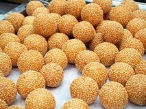 Delicious Deep Fried Sweet Potato Balls royalty free stock photo Delicious Deep Fried Sweet Potato Balls royalty free stock photo