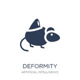 Deformacji ikona Modna płaska wektorowa deformacji ikona na białym backg royalty ilustracja Deformacji ikona Modna płaska wektorowa deformacji ikona na białym backg royalty ilustracja